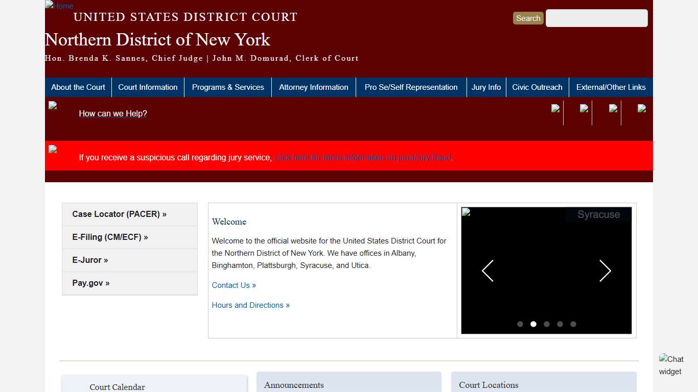 Northern District of New York | United States District Court